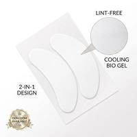 Patchs pour les yeux en gel bio sans peluches 2-en-1 jetables pour extensions de cils, soins des yeux, usage professionnel en salon