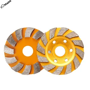 Durable 4 inch 5 Turbo 100 mm 90 mm Grinding Disc Diamond Grind Cup Wheels For Granite Marble Concrete Lava Tile