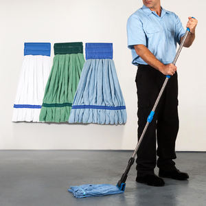 Serpillère plate en microfibre pour usage commercial, serpillère à poussière en microfibre, tête de serpillère de remplacement humide, vente en gros - Product Image 2