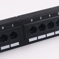 Panel Patch Modular CAT6 UTP 48 Port RJ45 2U 19 Inch untuk Rak, Panel Kabel Jaringan Berkualitas Tinggi 48 Port RJ45