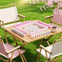 Commandes personnalisées # Ensemble de 36 tuiles de mahjong en cristal de luxe de taille standard américaine, style moderne, tuiles colorées de haute qualité