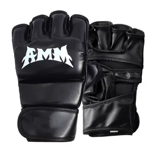 2023 heißer Verkauf Handschuhe Beste Qualität Leder Boxen Mma Handschuhe Training Halb finger Leder Boxen Mma Handschuhe