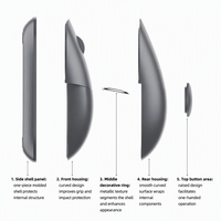 Casing Pengisi Daya Mouse Nirkabel 2 in 1 Ergonomis dengan Mouse Optik dan Earbud Terintegrasi untuk Kantor dan Laptop