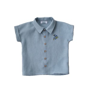 Kemeja Lengan Pendek Katun Linen Bordir untuk Bayi Balita Laki-laki Musim Panas - Product Image 6