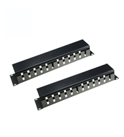 Panneau de gestion de câbles premium 19 pouces 1U SPCC 1,2 mm d'épaisseur avec anneau en D, finition thermolaquée, norme IEC297-2 pour racks de serveurs - En stock