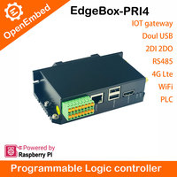 Controlador PLC OpenEmbed Mini, Módulo IO, Raspberry Pi, Gateway IoT, Control Industrial, Controlador Lógico Programable, 4G LTE, Ethernet