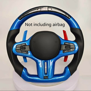 Funda de Volante de Cuero Genuino Cosida a Mano, Ajuste Delgado, No Bloquea los Botones, Compatible con <span class=keywords><strong>BMW</strong></span> 325li 530li X3 X5 Mini Cooper - Product Image 1