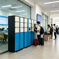 Casiers intérieurs et extérieurs pour bagages et colis, systèmes de casiers à bagages sans contact 24h/24 et 7j/7