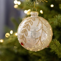 Boule de Noël en verre vintage de 8 cm