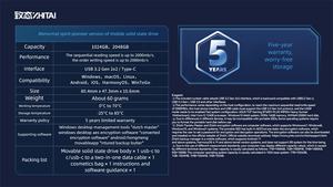 原装智泰便携式固态硬盘1TB C型USB <span class=keywords><strong>3.2</strong></span>外置硬盘2TB至2000MBs银硬盘，适用于手机电脑笔记本电脑 - Product Image 5