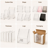 Boîte de présentation en acrylique transparente personnalisée, bac de rangement pour la vente au détail, organisateur de comptoir pour bonbons et cosmétiques, plateau pour l'affichage des produits sur les étagères des magasins