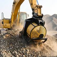 Godet de criblage à raccord rapide pour mini-excavatrice, pelle, chargeuse compacte – Séparateur de pierres, de terre et de gravier