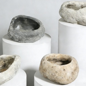 Nuovo design moderno vaso di cemento a forma di pietra, grandi <span class=keywords><strong>vasi</strong></span> per <span class=keywords><strong>piante</strong></span> da fiori per la decorazione del giardino di casa per balcone - Product Image 3