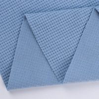 Tissu gaufré brocart en polyester-coton tricoté, résistant à l'abrasion, prêt à l'emploi toutes saisons, 320g, style gaufre, à motif écossais