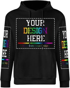 <span class=keywords><strong>Felpa</strong></span> con cappuccio nera personalizzata per donna felpe e felpe da uomo disegnano <span class=keywords><strong>la</strong></span> <span class=keywords><strong>tua</strong></span> <span class=keywords><strong>stampa</strong></span> personalizzata in cotone 100% con immagine di testo - Product Image 5