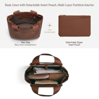 Sac fourre-tout de luxe marron pour femme RZCK 2026, grande capacité, en cuir véritable italien, pour ordinateur portable 16 pouces, personnalisable