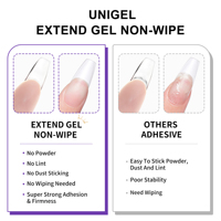 Unigel 15ml Gel Constructeur Transparent Sans Résidu UV/LED Auto-Nivelant pour Extension d'Ongles OEM/Marque Privée