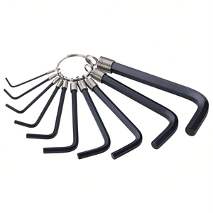 Juego de 10 llaves Allen Stanley con llaves hexagonales de anillo para herramientas de reparación de bicicletas y motocicletas - Product Image 2