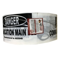 Cinta de Advertencia de Seguridad para Tuberías de Gas, de Acero Inoxidable, Marca Underground Detective, Modelo Huaan DT007SS, Certificación ISO