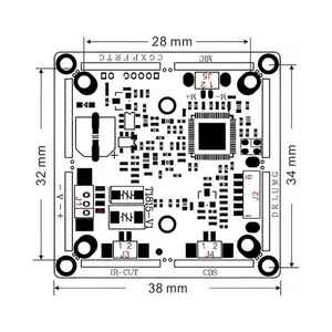 CCTV 4K Coaxial 8.0MP 1/<span class=keywords><strong>2</strong></span>.8 "IMX415 Starlight <span class=keywords><strong>Sensor</strong></span> Coms Chip 4 em 1 HD AHD,CVI,TVI,Analog Camera Module Board Suporte OSD UTC - Product Image 4