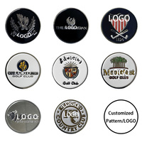 Marqueurs de balles de golf en métal avec logo personnalisé de haute qualité fabrication de pièces de monnaie marqueur de balle en relief magnétique accessoires de golf pince à chapeau