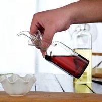 L pot minyak kaca borosilikat tinggi dengan timbangan di botol dapur dan toples