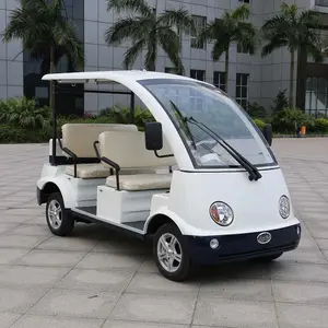 Chinese Fabriek 4 Wielen Elektrische Sightseeing Auto Vierpersoons Stoelen Elektrische Tourbus Met Schuur