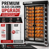Four à rôtir au gaz commercial pour poulet, machine à rôtir en acier inoxydable, 6 broches, grill automatique rotatif pour volailles