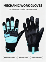 Gants de course moto HAIYI Performance à doigts entiers, avec sangle de poignet réglable, antidérapants, protection UV, absorption des chocs