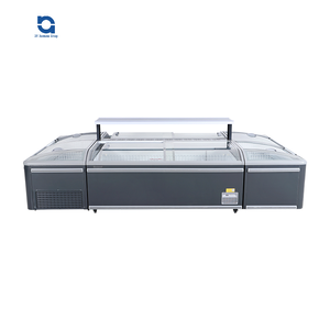 Présentoir de crème glacée d'aliments surgelés de supermarché Vitrine de viande Équipement commercial de congélateur d'îlot de réfrigérateur - Product Image 2