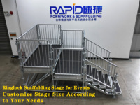 Plataforma de Escenario Layher Dimension 1.036X2.072m, Plataforma de Andamio Ringlock Layher para Eventos, Estándar Israelí, Plataforma de Escenario Layher