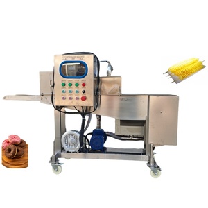 Machine à paner automatique en acier inoxydable 304, 200 kg/h, avec pompe à moteur et roulement en cascade, pour anneaux de calamar - Product Image 6