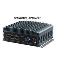 Boîtier intégré sans ventilateur Processeur Intel I5 I7 Double LAN HD VGA Sorties Large Temp Conception robuste pour une utilisation intensive MINI Pc industriel