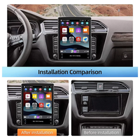 Meihua Tesla Radio otomatis navigasi Android, Multimedia Universal Radio otomatis dengan GPS & AM/FM layar sentuh vertikal 9.7 inci