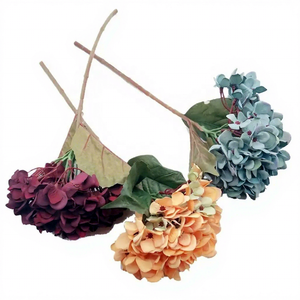 Decoración para Fiestas MSFAME, Flor de Hortensia de Seda Rosa Hecha a Mano, para Bodas - Product Image 4