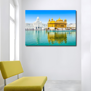 אמנות אירופאית אמריקאית, ארמון מים, אדריכלות אימפרסיוניסטית, פוסטר קנבס 60x60 ס\"מ, קישוט קיר גדול HD, סיטונאי מהמפעל - Product Image 5