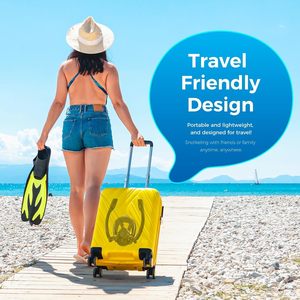 Máscara de Snorkel Completa SMACO Negra con Lente Única de Vidrio Templado, Universal para Adultos, para Deportes Acuáticos y Buceo, con Cámara Desmontable - Product Image 5
