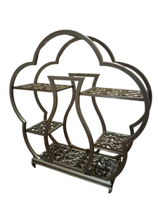 Étagère de rangement en fer avec finition en bois, étagère de présentation artisanale avec finition en cuivre antique, organisateur de placard - Product Image 5