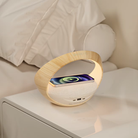 KUANGXIANG jam Alarm matahari terbit pintar, gadget rumah dengan lampu bangun sekitar, Speaker, pengisi daya telepon dan dudukan