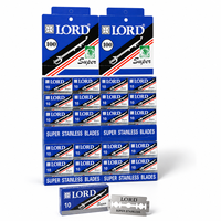 Lot de 200 lames de rasoir réutilisables de haute qualité, sûres, à double tranchant, en acier inoxydable, revêtement en céramique au chrome, professionnelles pour barbier, pour hommes