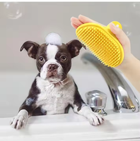 Brosse de massage douce en caoutchouc personnalisée pour le bain et le toilettage des chiens, chats et petits animaux