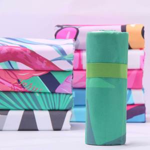 Toalla de Playa de Felpa de Doble Cara, Secado Rápido, con Diseño Geométrico, Absorbente, para Yoga, Deportes y Nadadores - Product Image 2