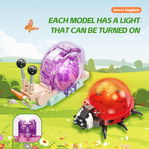 58230-58237 animaux insectes cigale coccinelle fourmi escargot MOC bloc briques modèle enfants bricolage assemblage bloc de construction <span class=keywords><strong>jouet</strong></span> ensemble <span class=keywords><strong>en</strong></span> gros - Product Image 4