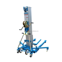 Plateforme élévatrice manuelle portable en alliage d'aluminium 3,5m 5m 6,5m 7,9m pour travaux de climatisation