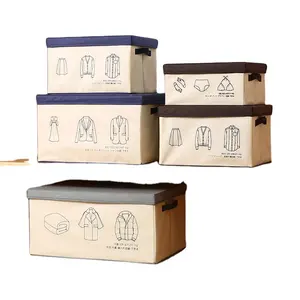 可折叠图案储物箱储物箱 & 垃圾箱布料定制包装整理器现代矩形定制尺寸接受