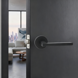 Poignée <span class=keywords><strong>de</strong></span> <span class=keywords><strong>porte</strong></span> intérieure en alliage d'aluminium noir pour <span class=keywords><strong>porte</strong></span> en bois d'appartement, installation facile BBDHOME - Product Image 2