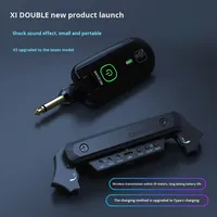 DOUBLE Debo X2 Micro de guitare à connexion sans fil, sans perçage, actif, pour guitare folk en bois, peut être branché