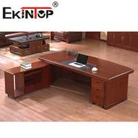 Ekintop Bureau Classique en MDF Table de Direction Bureau d'Ordinateur Mobilier de Bureau