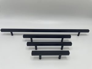 مقابض سحب مربعة من الفولاذ الأسود غير اللامع الحديثة لأثاث المطبخ وغرفة النوم - Product Image 4