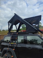 Großes Fenster Wasserdichte Zelte Camping Outdoor 2-Personen Aluminium Hartschalen Camping Offroad Auto Dachzelt für Dachträger